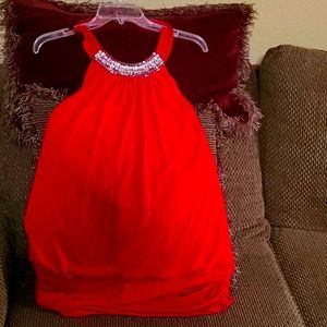 Torrid Red Evening Halter Top